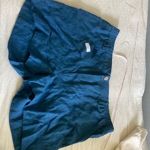 NotPerfectLinen men’s indigo XL shorts